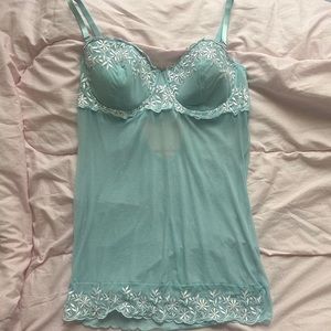pretty embroidered turquoise babydoll dress 💌